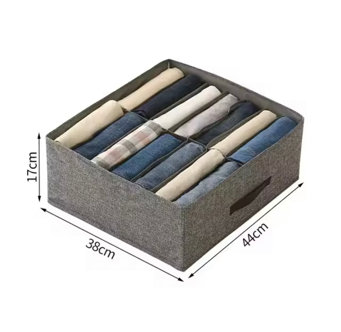 16 Grid Wardrobe Organizer, Cabinet Drawer Organizer, Double Raw Storage Basket 16 Grid Wardrobe Organizer, Cabinet Drawer Organizer, Double Raw Storage Basket